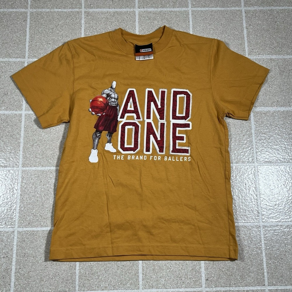 And 1 Vintage Men's TShirt Size Small Basketball Graphic Logo‎ Red Y2K 2000s